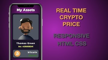 Real Time Crypto Price Responsive Dashboard | HTML, CSS and JS | Website Design Idea | No Talking