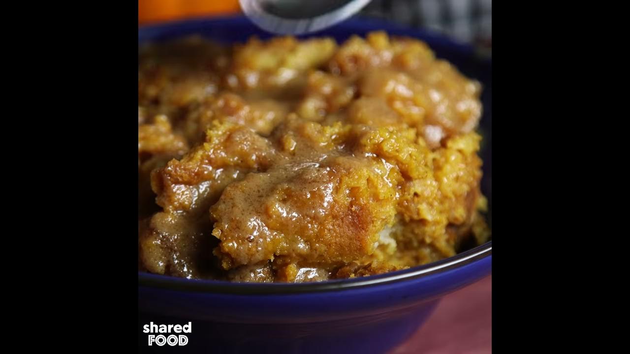 Slow Cooker Pumpkin Bread Pudding YouTube