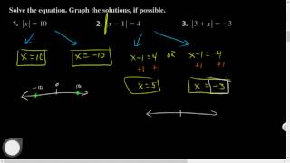 Alg1 01.04 Solving Absolute Value Equations Part 1