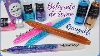 TUTORIAL ✂ Bolígrafos de resina RECARGABLES y personalizados  (Resin Pro)