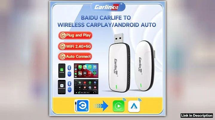 CarlinKit X1CA Baidu Carlife Wired to Wireless CarPlay Android Auto Adapter 2in1 Streaming Box Plug