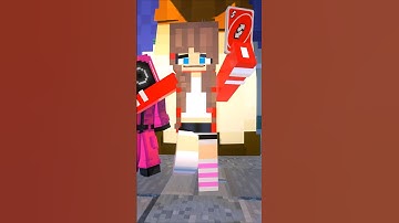 JJ Sister Use Reverse Card in The Jump Rope Squid Game #minecraft #minecraftanimation #squidgame