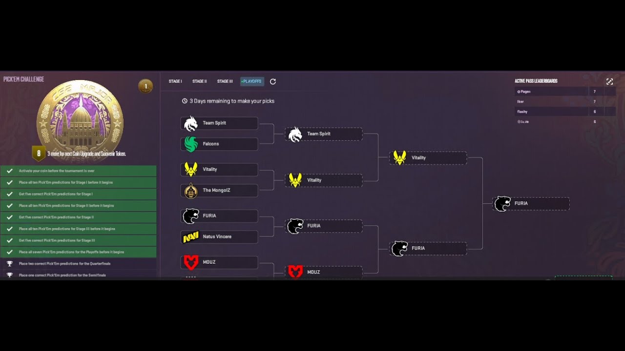 CS2 Budapest Major - Playoffs Pick'em (Diamond Coin Shot)