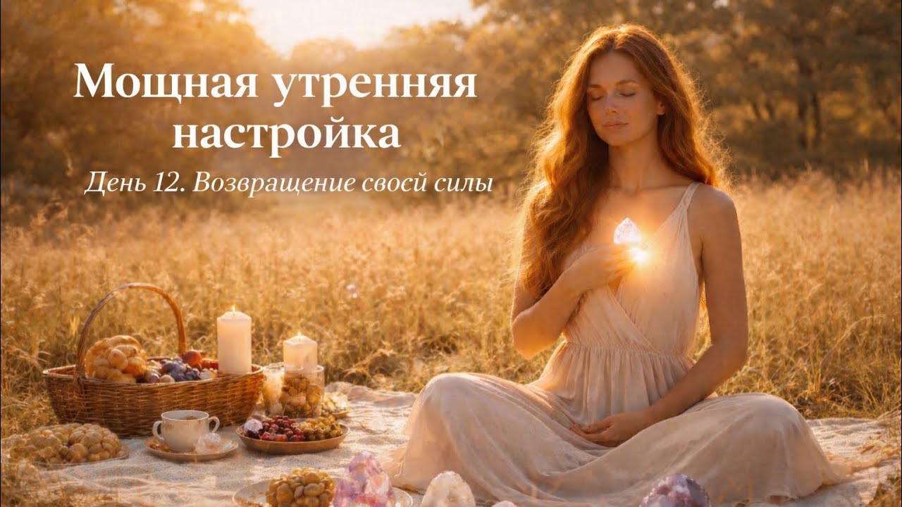 Медитация на раскрытие внутренней силы. День 12 марафона утренних настроек на благоприятный день. 