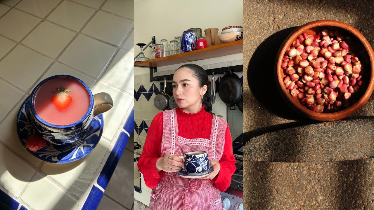 Hermoso atole de fresa natural y  maíz criollo mexicano Belatove | Eleuteria Amézquita