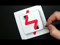 Impossible windows 3d  optical illusion on paper  trick art