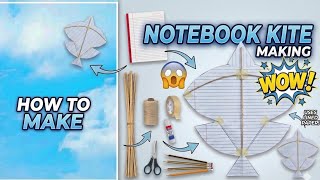 How To Make Tukal Kite From Notebook Paper 🪁😱| SkyHunterPK | #kite #kitemaking 