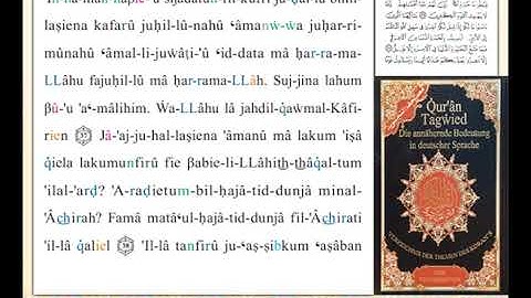 ختمة من مصحف التجويد باللغة الألمانية الصفحة رقم 193