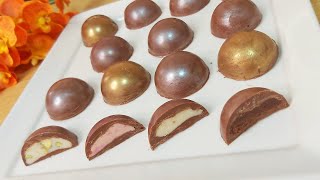 Only 2 ingredients FUDGE CHOCOLATE TRUFFLES, with 4 filling ideas