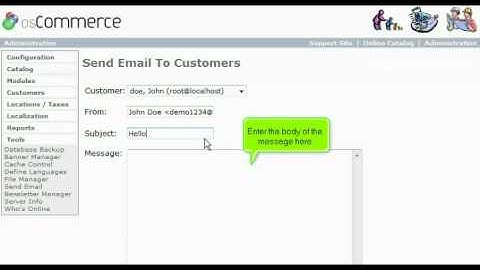 How to send email to your customes in osCommerce