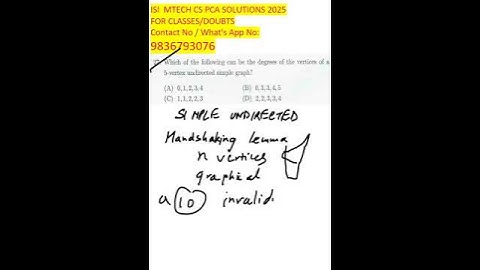ISI MTech CS PCA 2025 Q27 Answer Explained! Complete Solution Breakdown #ISIMTech2025 #PCA #CSExam