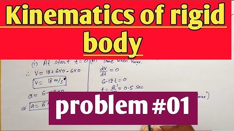 Kinematics of rigid body 02 || problem 01 || Engineering Mechanics || Sumit Dwivedi ||