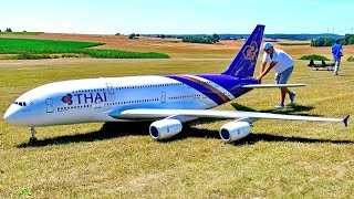 Gigantic !!! 102Kg Xxxl Rc Airbus A-380 / Scale Model Turbine Jet Airliner / Flight Demonstration