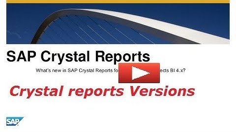 Crystal reports Versions