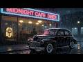 Late Night Coffee At The Diner (Vintage Oldies Playing On The Jukebox) While Heavy Rain Pours Down