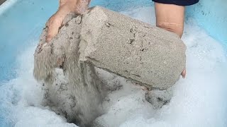 ASMR:new super duper soft silky creamy fine sand big tombs crumble in foamy 💦+dipping screenshot 5