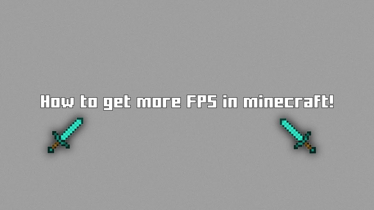 How To get more FPS in minecraft - YouTube