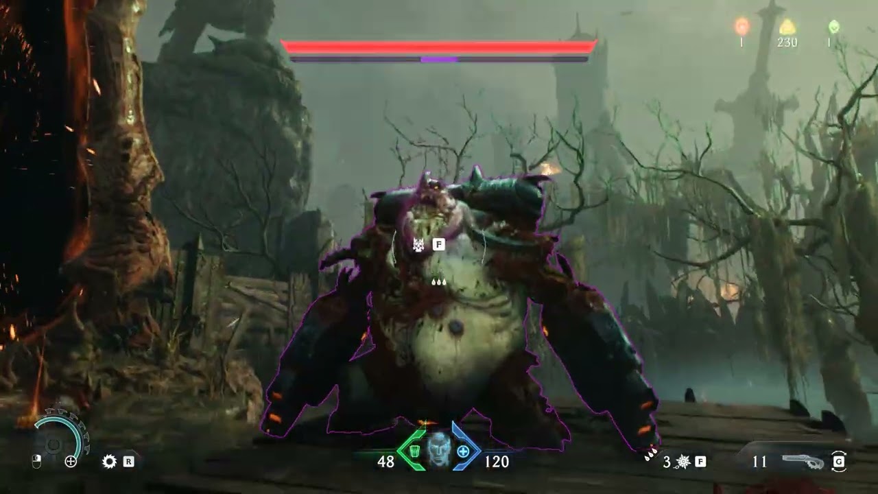 DOOM  The Dark Ages Pinky rider (2) full mbossfight all attacks shown