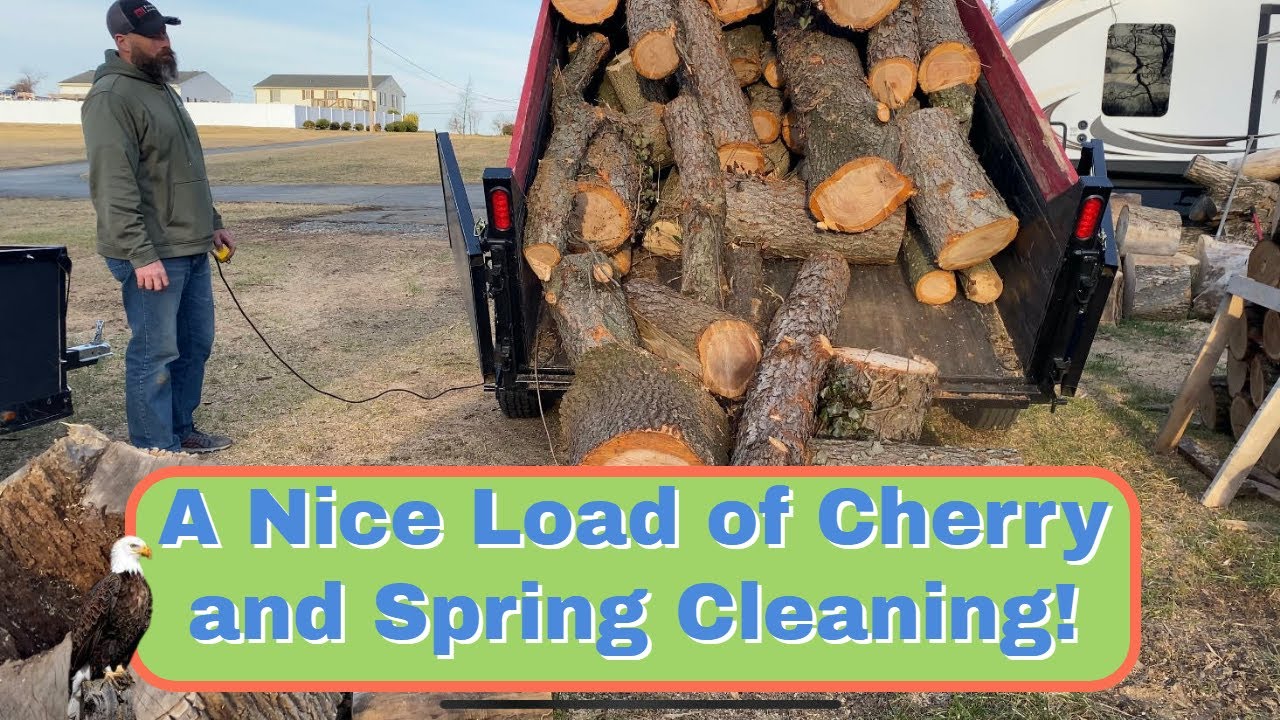 A LOAD OF CHERRY FIREWOOD AND TIME TO CLEAN UP! - #68. - YouTube
