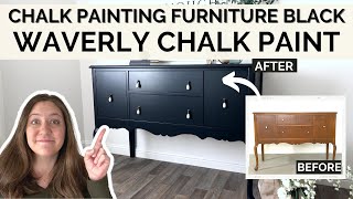 Chalk Painting Furniture Black | Waverly Chalk Paint