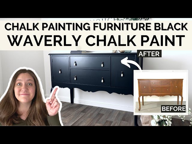 How to Paint a Table with the Best Black Furniture Paint & Stain  Black  painted furniture, Chalk paint furniture diy, Painted furniture