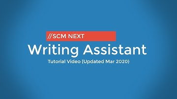 Writing Assistant Tutorial