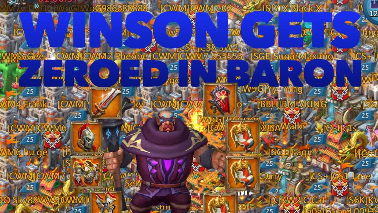 Wins0n gets ZEROED at Baron ONLINE Lords Mobile