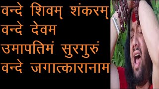 वन्दे शिवम् शंकरम् - वन्दे देवम उमापतिमं सुरगुरुं - Shiv bhagwan - vande devam umapati - Lyrics