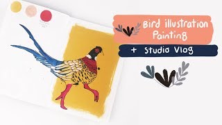 STUDIO VLOG + BIRD ILLUSTRATION