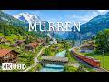 Peaceful Murren Switzerland 4K 🇨🇭 | Relaxing Music with Alpine Village and Mountain Views