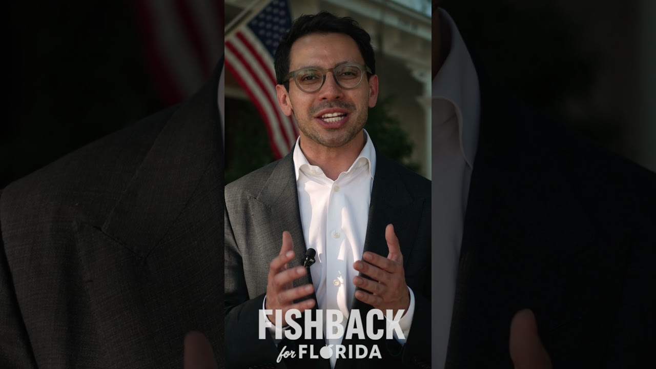 Объявление о предвыборной кампании Фишбэка на пост губернатора Флориды