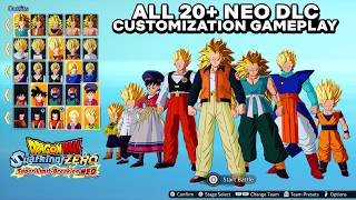 NEW NEO DLC CUSTOMIZATION UNLOCKED! Dragon Ball Sparking Zero All Outfits, Forms & Attacks Gameplay