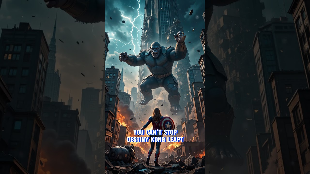 King Kong Battles Thanos to Save Captain Carter – City in Chaos!