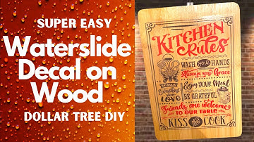 How to Apply a Waterslide Decal to Wood | Easy DIY Crafts for Home Wall Decor