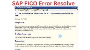 Ex.rate diff.accts are incomplete for account 0000400591 currency INR Message No. F5063