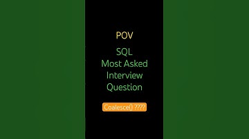 Coalesce in SQL | Sql Interview Questions #sql #sqlinterviewquestionsandanswers