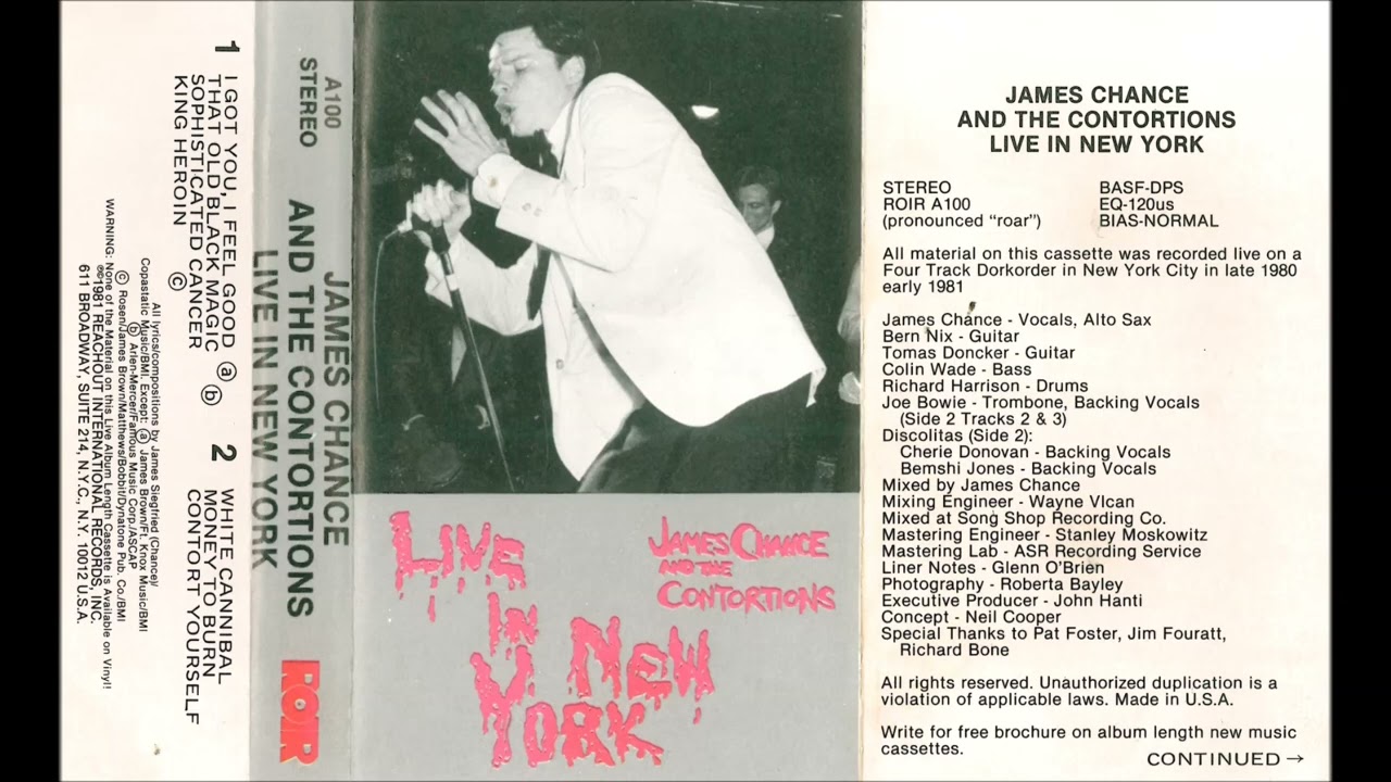 Watch James Chance & The Contortions - Sophisticated Cancer (Live in New York 1980/81) on YouTube Watch James Chance & The Contortions - Sophisticated Cancer (Live in New York 1980/81) on YouTube