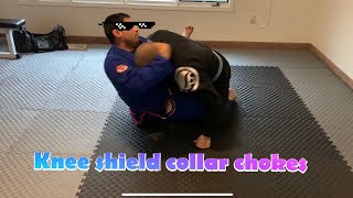 Celebrity Collar attack options from bottom half guard Wealth