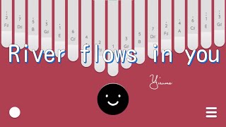River flows in you by Yiruma Kalimba Cover with Easy Tabs (Keylimba App)