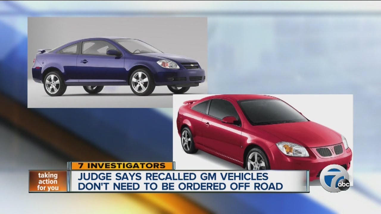 Judge says recalled GM vehicles don't need to be ordered off road