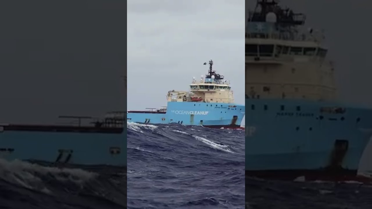 Ocean Cleanup Removes 100,000kg Of Plastic Out Of The Ocean #shorts