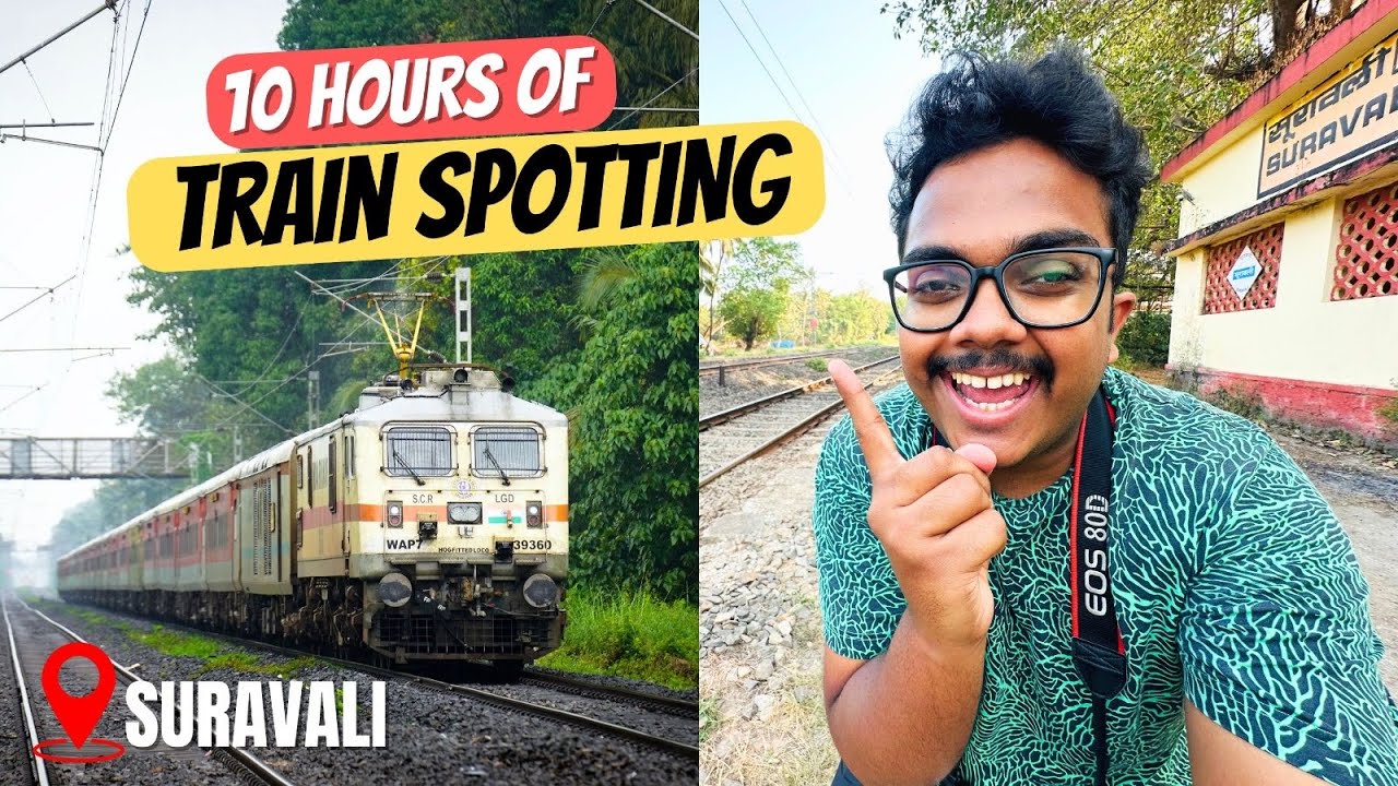 10 HOURS OF TRAIN SPOTTING 📸🔥| TRAIN SPOTTING AT SURAVALI
