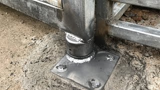 Instructions on how to properly weld gate pivot hinges