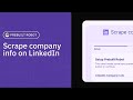Scrape company info on LinkedIn