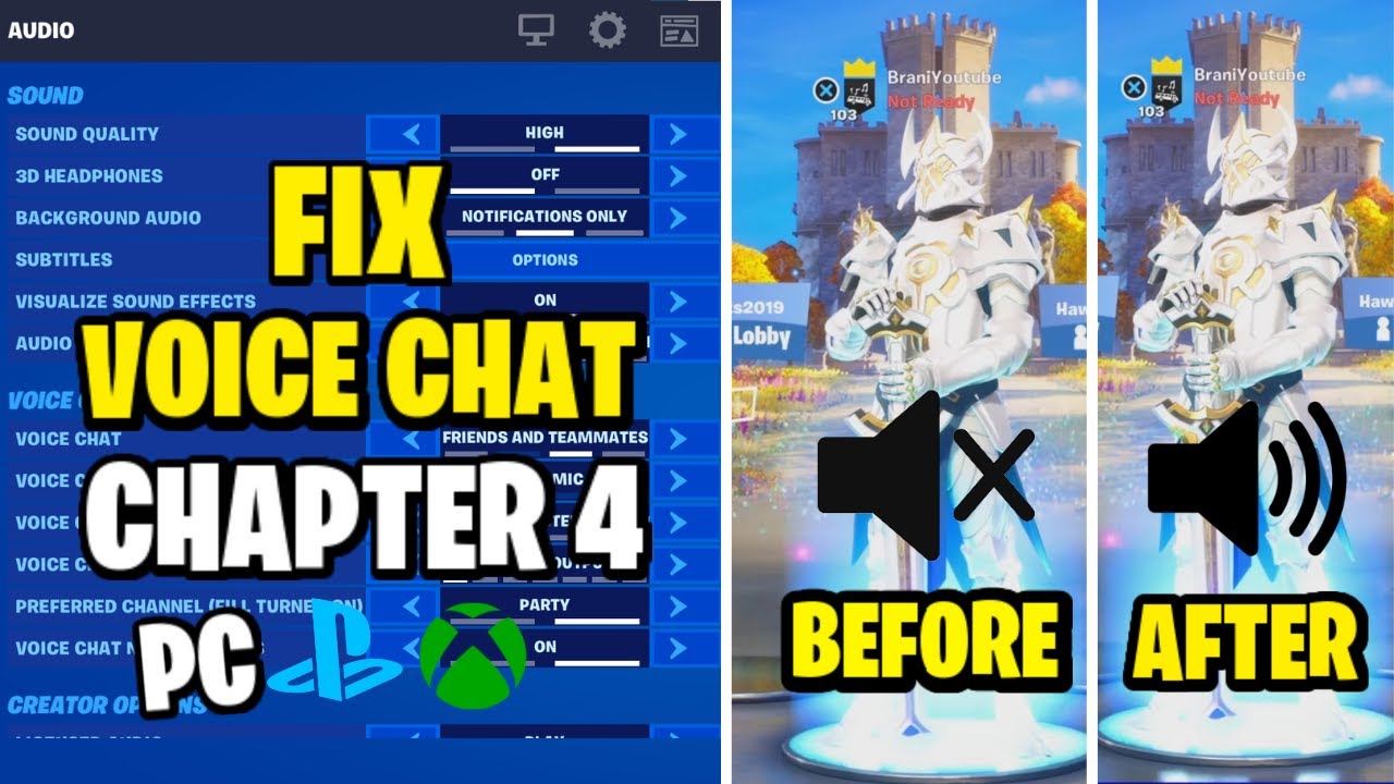 HOW TO FIX GAME CHAT AUDIO IN FORTNITE CHAPTER 4! (Voice Chat Not Working)  