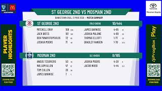 St George 2nd v Mosman 2nd