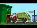 Kids playtime  garbage truck  rusty vehicles  car garage for kids