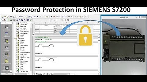 HOW TO APPLY PASSWORD ON SIEMENS S7200 PLC, PASSWORD PROTECTION ON SIEMENS PLC S7200