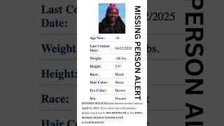 MISSING PERSON ALERT: Help Find Jennifer M Lukak