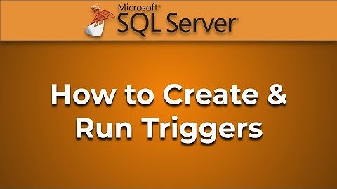 Advanced Databases - Triggers (SQL Server)